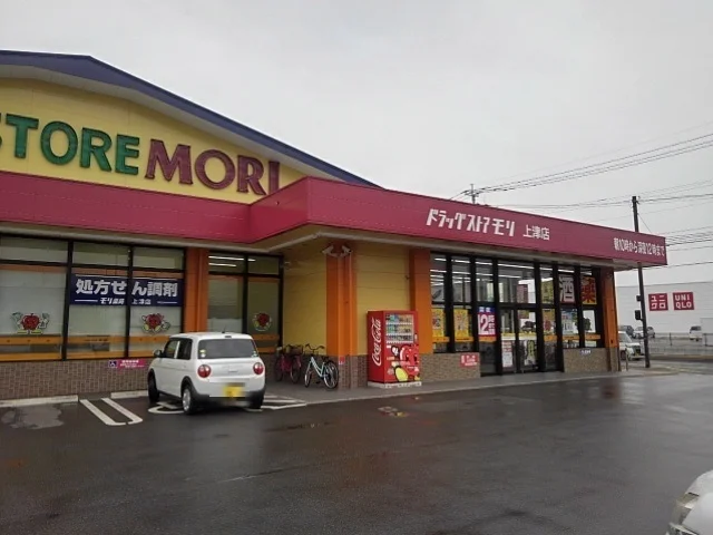 ドラッグストアモリ上津店まで740m