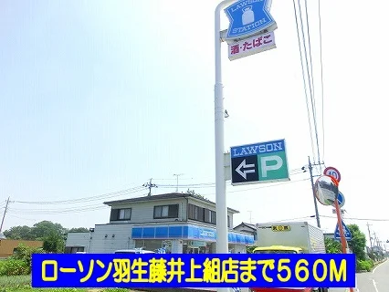 ローソン羽生藤井上組店まで560m