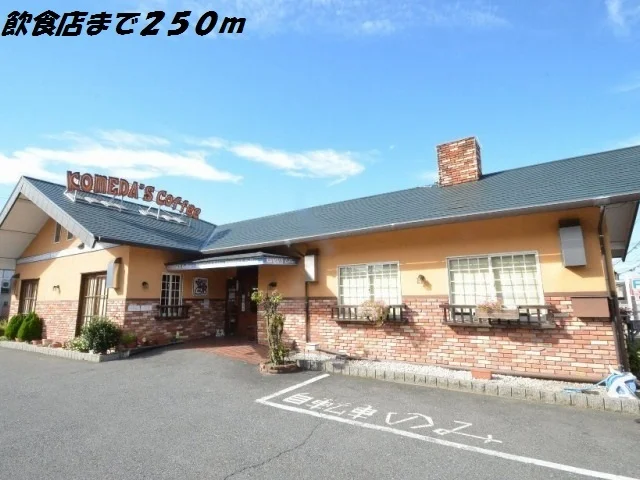 コメダ珈琲店まで250m