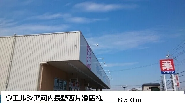 ウエルシア河内長野西片添店様まで850m