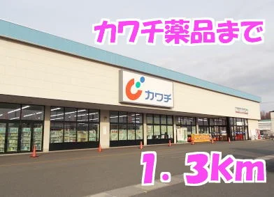 カワチ薬品まで1300m