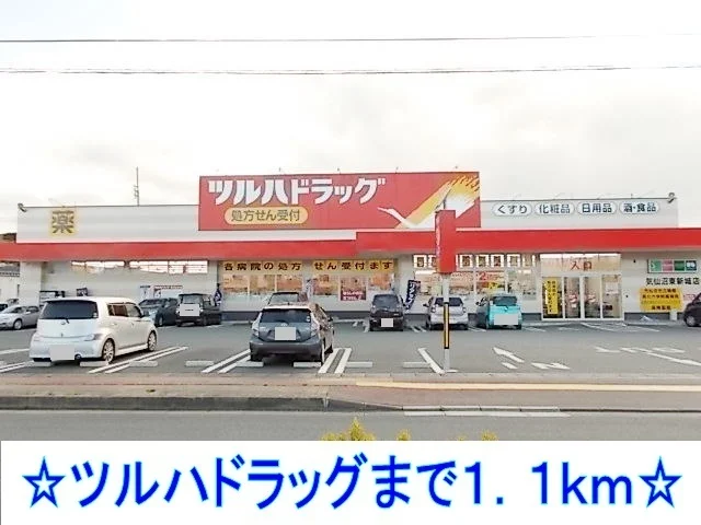 ツルハドラッグまで1100m