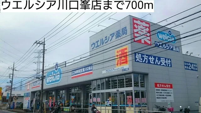 ウエルシア川口峯店まで700m