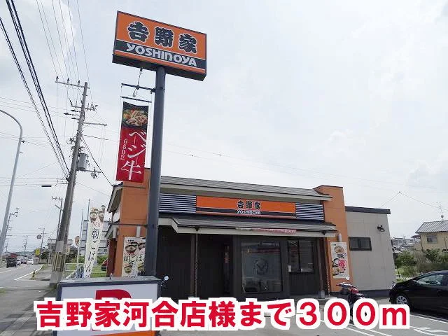 吉野家　河合店様まで300m