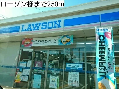 ローソン様まで250m