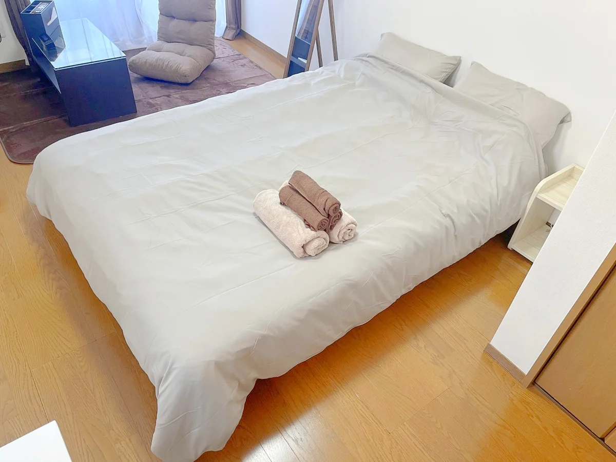 ベッドはダブルサイズをご用意しています🛏