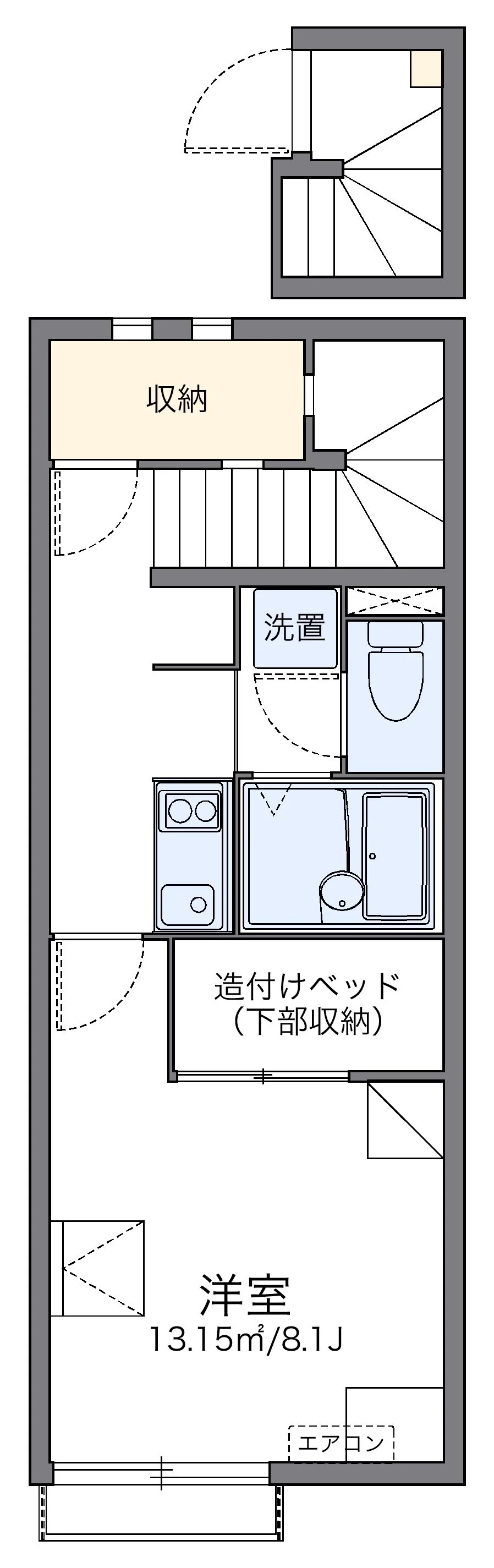 代表的な間取のため実際の間取とは異なる場合があります