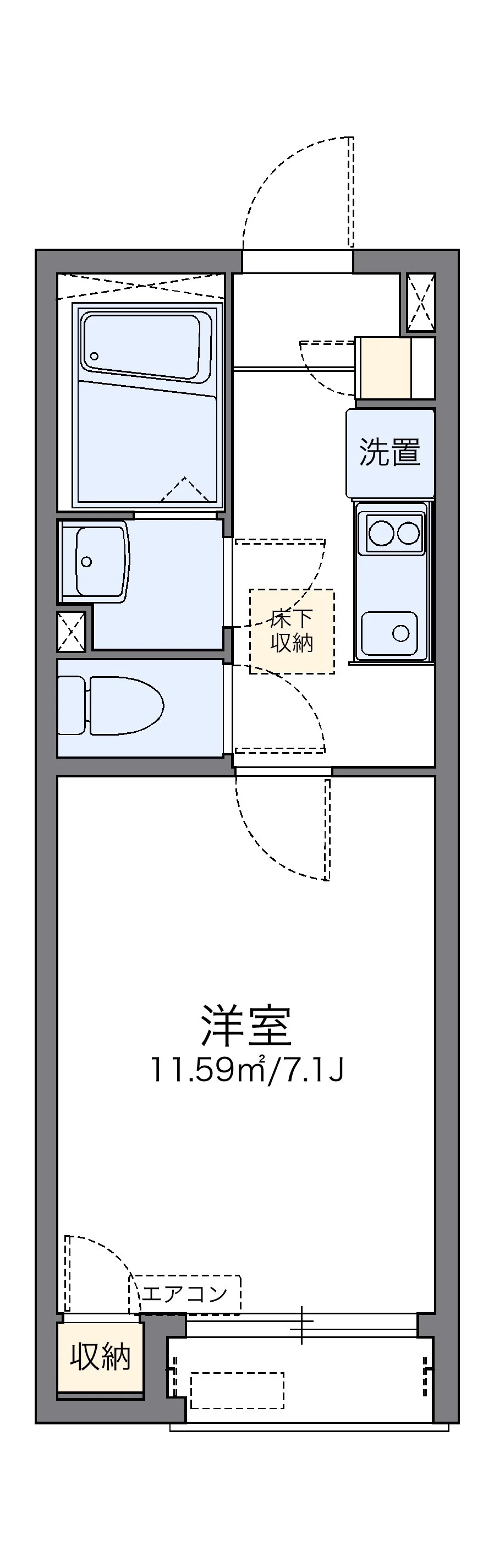 代表的な間取のため実際の間取とは異なる場合があります