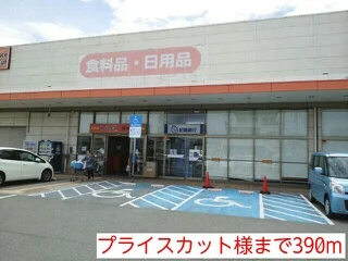 プライスカット様まで390m