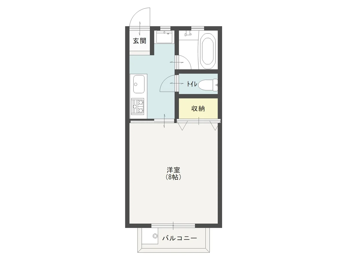 2階角部屋につき音の心配も軽減！