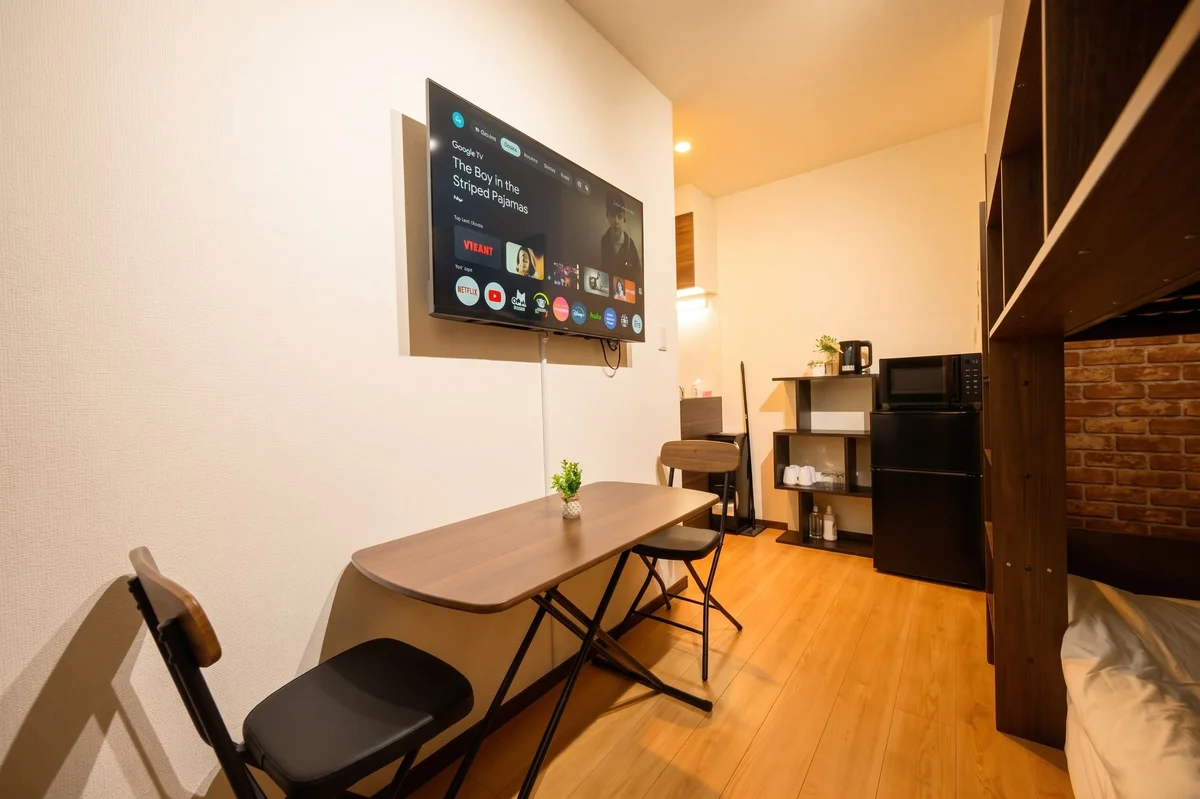 お部屋でゆっくり食事を楽しめるスペースです。