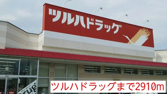 ツルハドラッグまで2910m