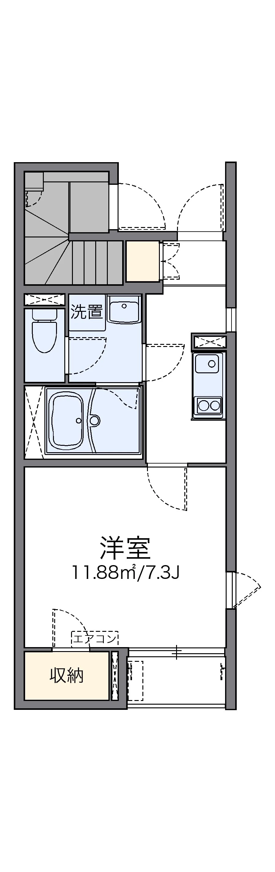 代表的な間取のため実際の間取とは異なる場合があります
