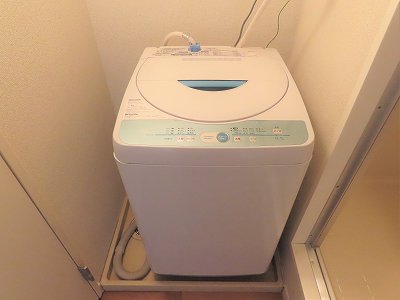 洗濯機も付いています