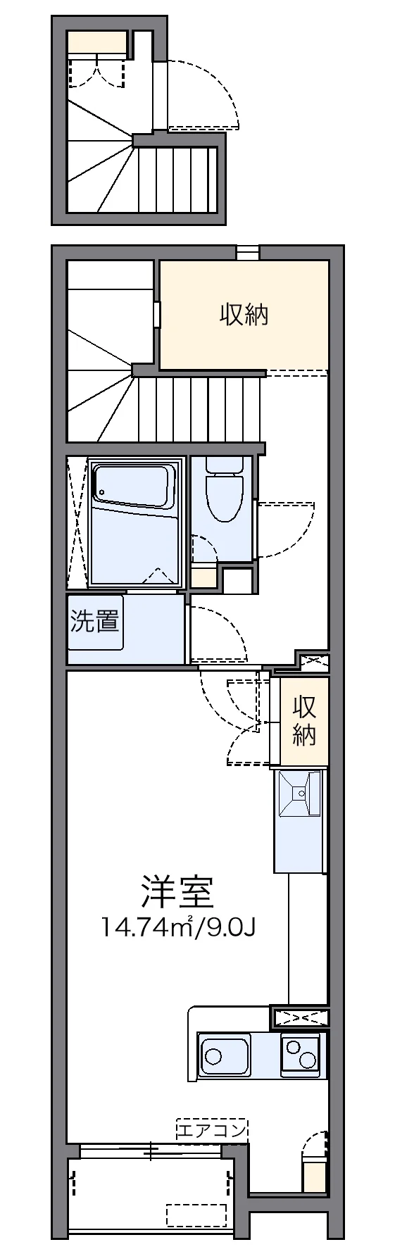 代表的な間取のため実際の間取とは異なる場合があります