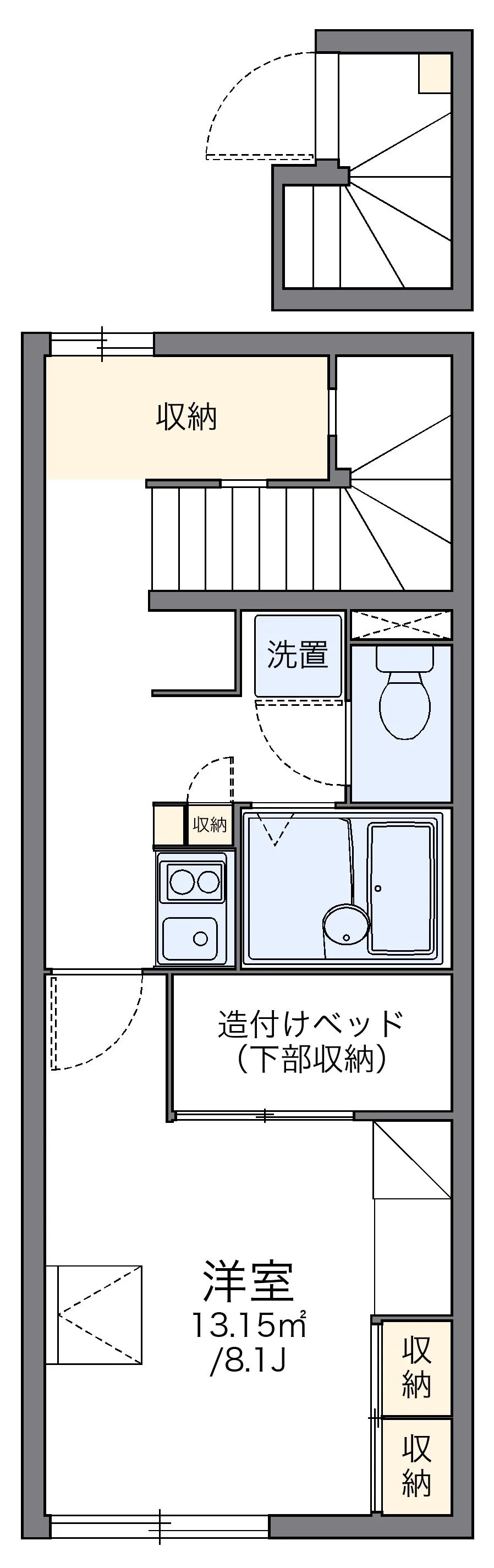 代表的な間取のため実際の間取とは異なる場合があります