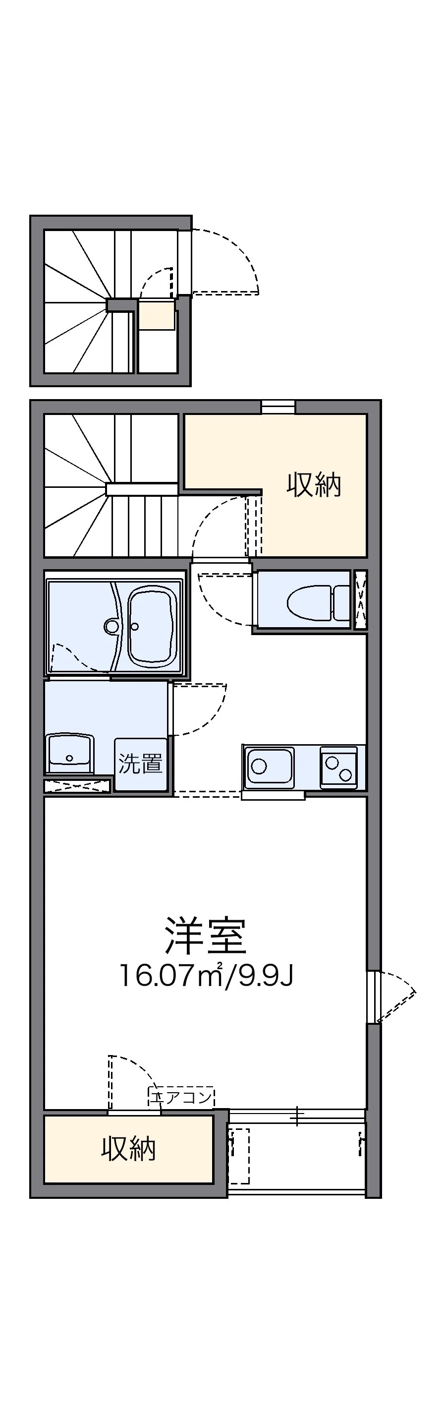 代表的な間取のため実際の間取とは異なる場合があります