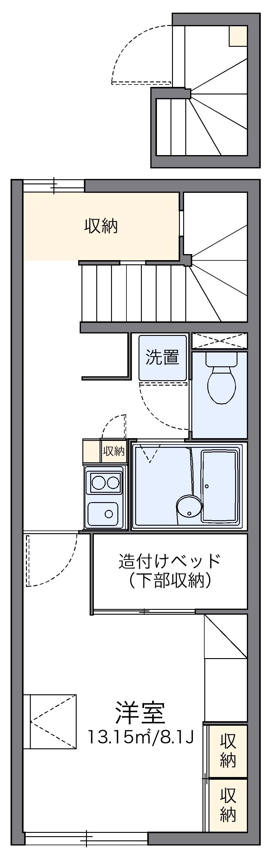 代表的な間取のため実際の間取とは異なる場合があります