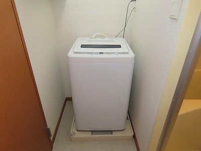 洗濯機も付いています