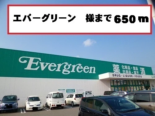エバーグリーン様まで650m