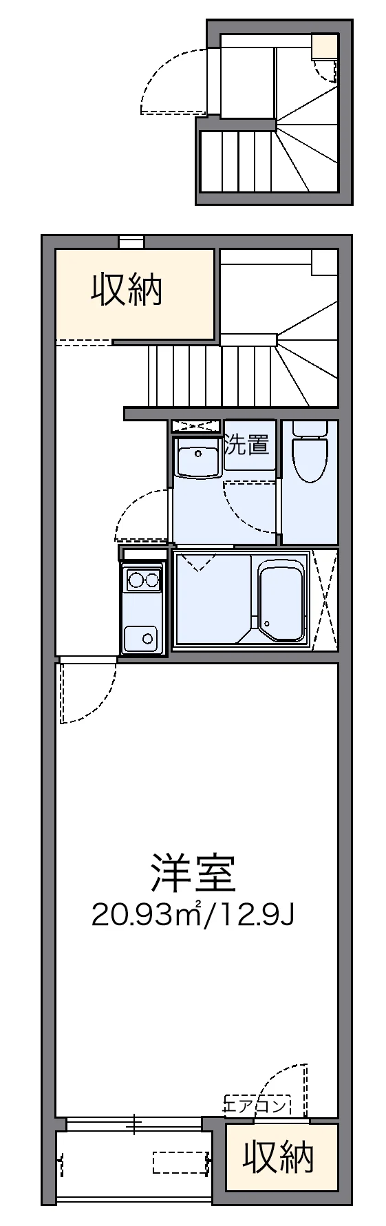 代表的な間取のため実際の間取とは異なる場合があります