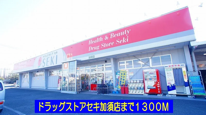ドラッグストアセキ加須店まで1300m