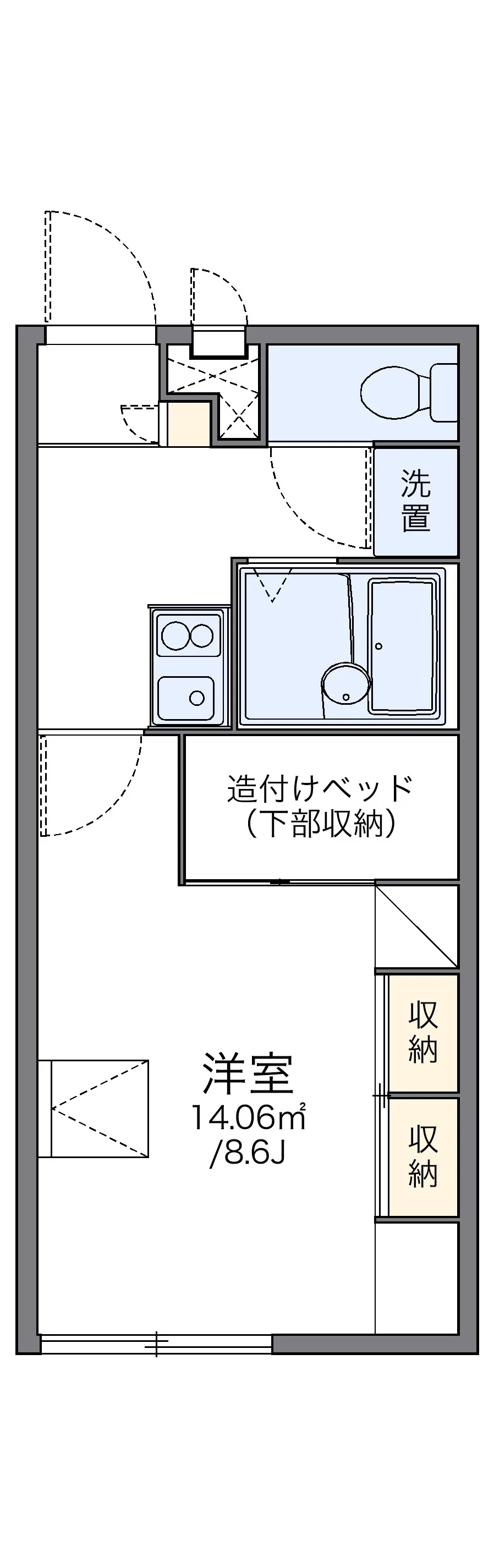代表的な間取のため実際の間取とは異なる場合があります