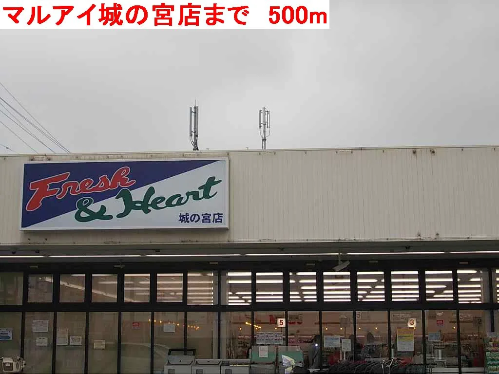 マルアイ城の宮まで500m