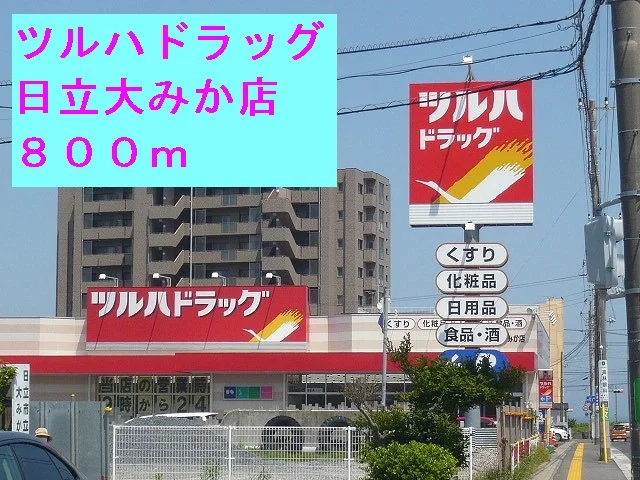 ツルハドラッグ日立大みか店まで800m