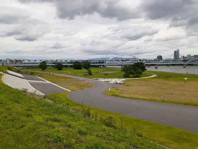 淀川河川公園まで100m