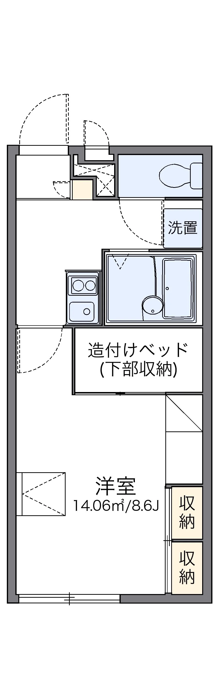 代表的な間取のため実際の間取とは異なる場合があります
