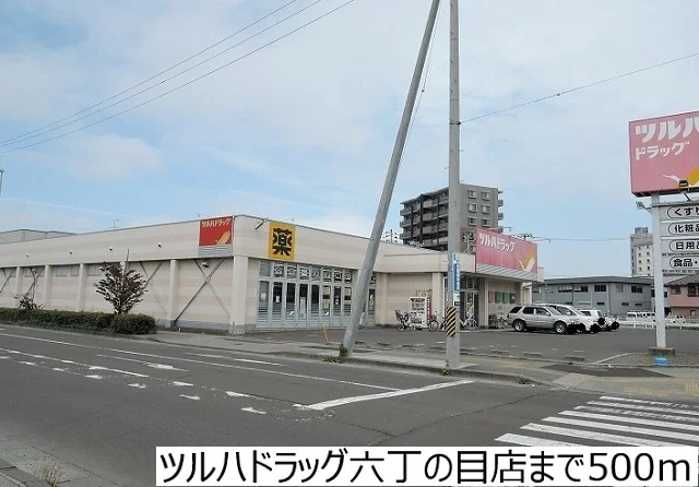 ツルハドラッグ六丁の目店まで500m