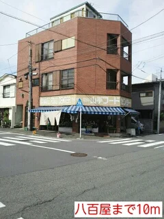 八百屋まで10m