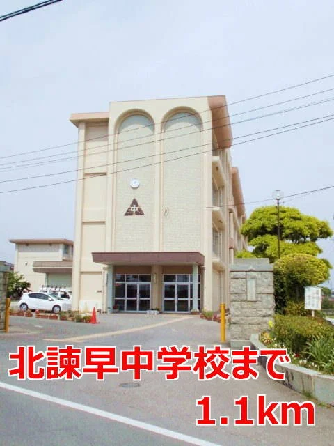 北諫早中学校まで1100m