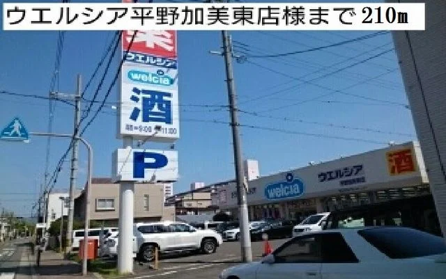 ウエルシア平野加美東店様まで210m