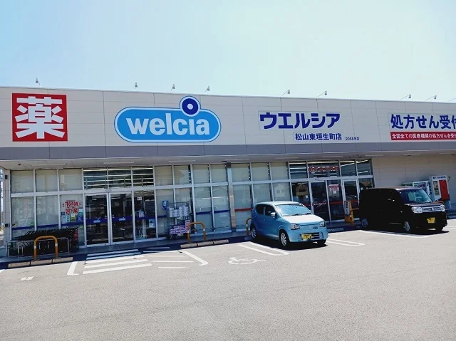 ウエルシア松山東垣生町店様まで350m