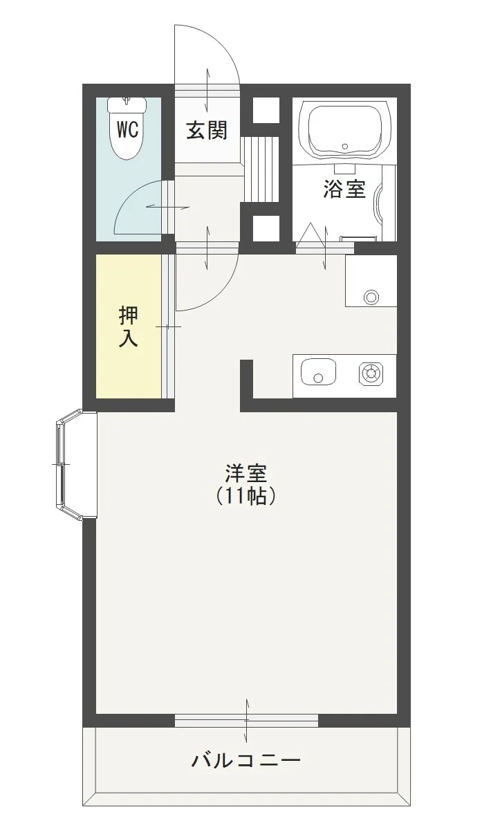 105は1階角部屋！1階ながら明るいお部屋です！