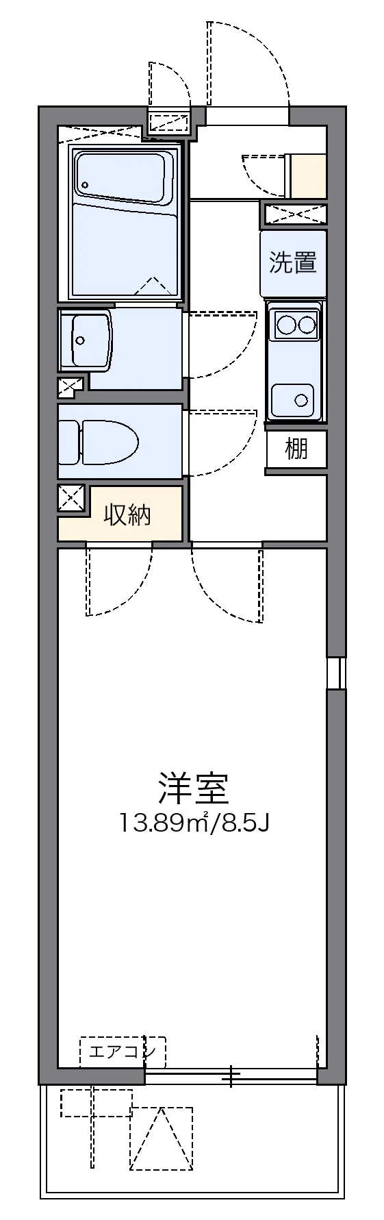 代表的な間取のため実際の間取とは異なる場合があります