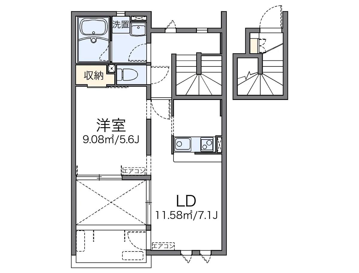 代表的な間取のため実際の間取とは異なる場合があります