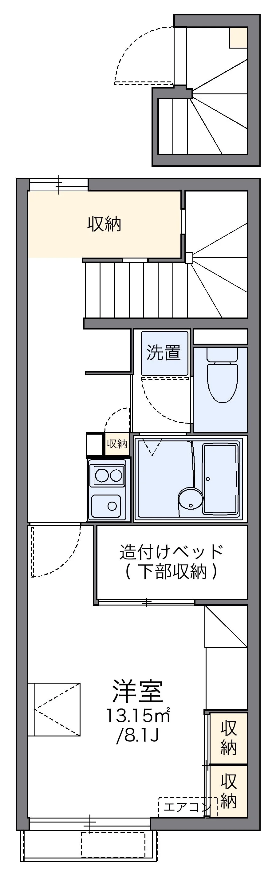代表的な間取のため実際の間取とは異なる場合があります