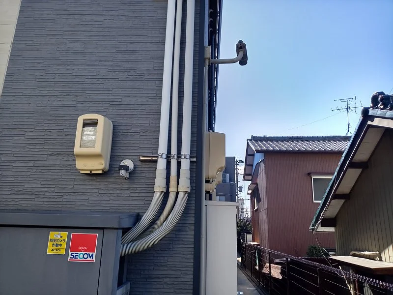 防犯カメラ設置作動中