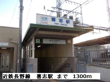 近鉄長野線　　　喜志駅まで1300m