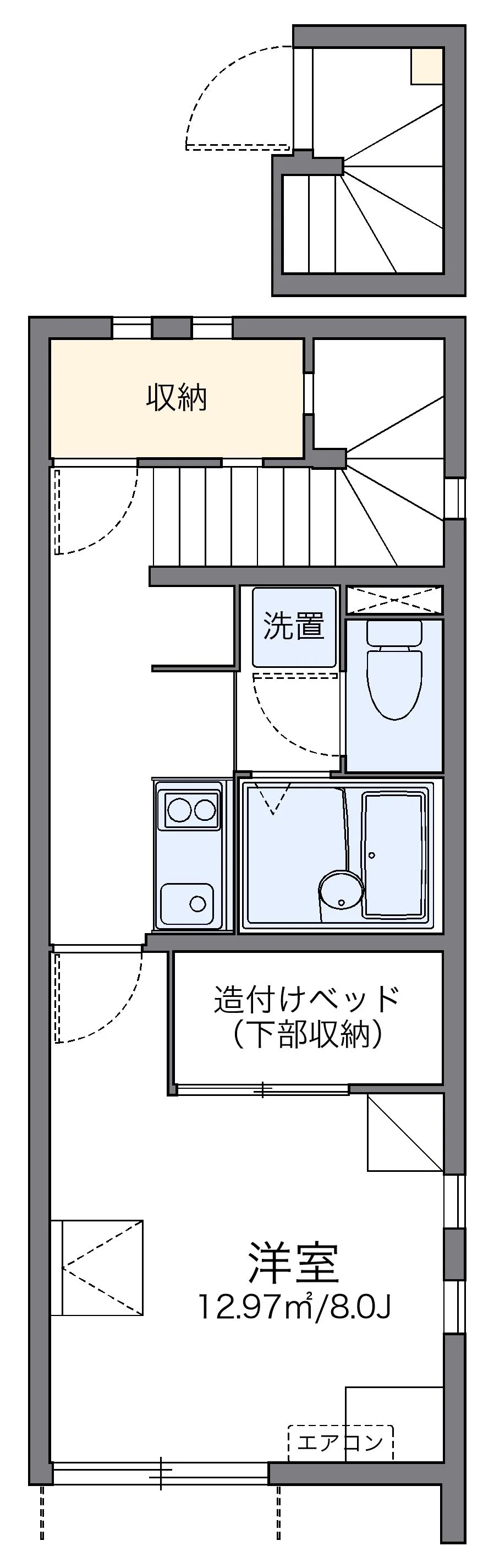 代表的な間取のため実際の間取とは異なる場合があります