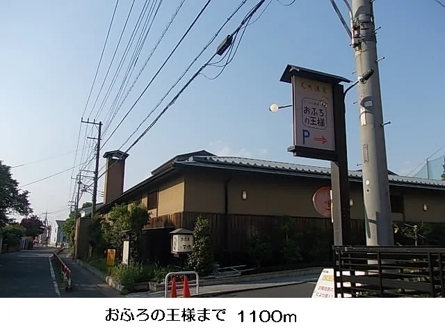 おふろの王様まで1100m