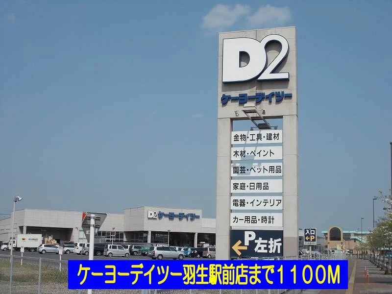 ケーヨーデイツー羽生駅前店まで1100m