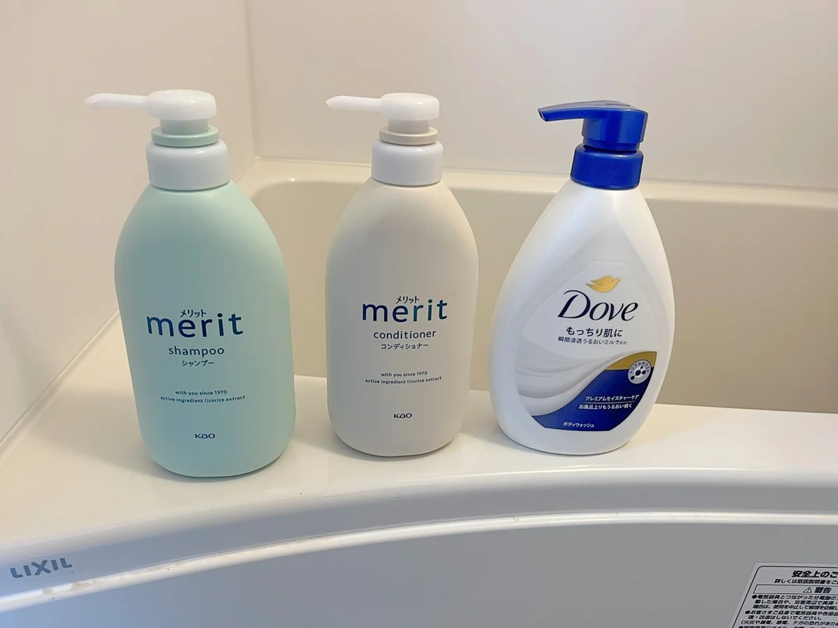ボディソープ、シャンプー、コンディショナーをご用意しています🧴すぐに買いに行かなくても大丈夫です☆