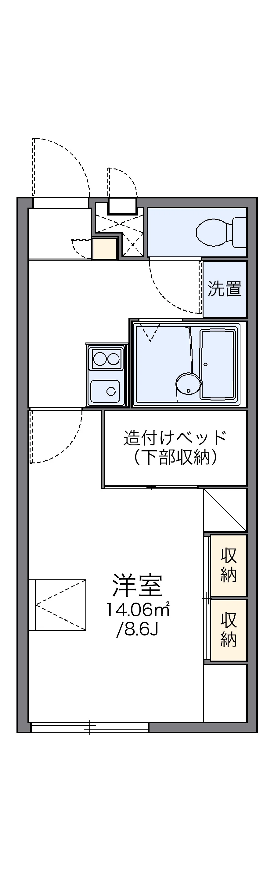 代表的な間取のため実際の間取とは異なる場合があります
