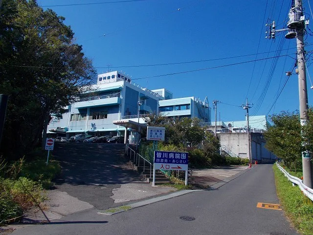 皆川病院まで1300m