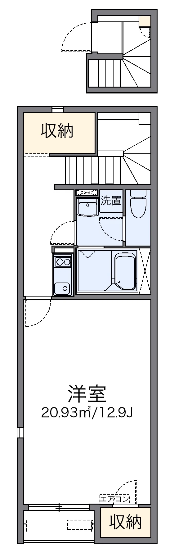 代表的な間取のため実際の間取とは異なる場合があります