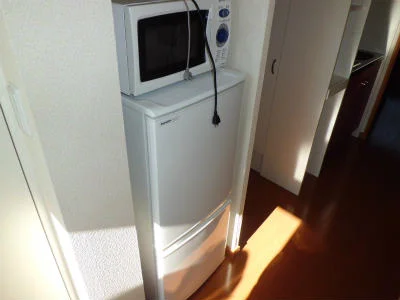 冷蔵庫と電子レンジ。